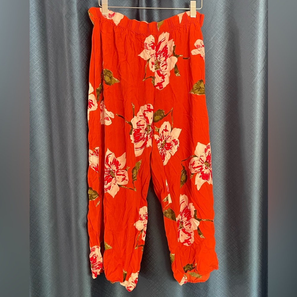Floral Orange Pants